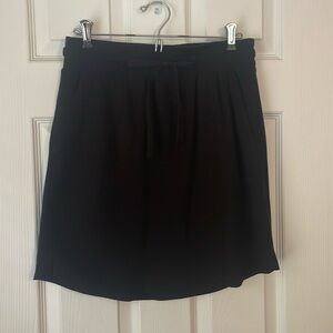 Black jersey skirt